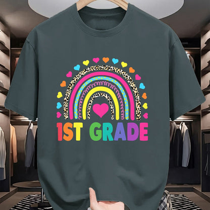 Best Student Shirt, Funny Back To School UnisexT-Shirt/Hoodie/Sweatshirt HLT00 - First Grade Rainbow Girls Boys Teacher Team 1st Grade Squad T-Shirt