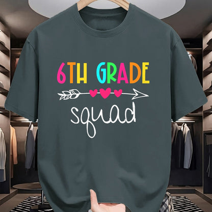 Best Student Shirt, Funny Back To School UnisexT-Shirt/Hoodie/Sweatshirt HLT00 - 6th Grade Squad Sixth Teacher Student Team Back to School T-Shirt