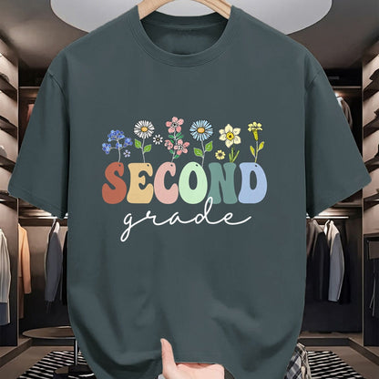 Best Student Shirt, Funny Back To School UnisexT-Shirt/Hoodie/Sweatshirt HLT00 - 2nd Grade Wildflower Floral Back to School Teacher Gift T-Shirt