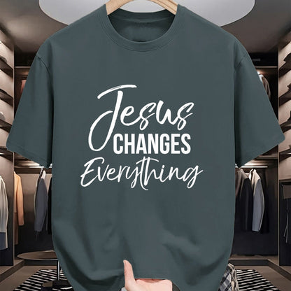 Christian Tee, Christian Faith Unisex T-Shirt/Hoodie/Sweatshirt HLT00 - Jesus Changes Everything Shirt Christian Baptism & Salvation T-Shirt