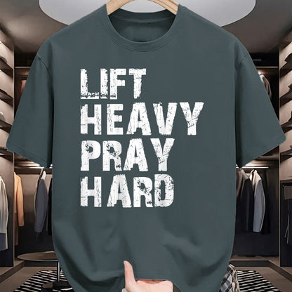 Christian Tee, Christian Faith Unisex T-Shirt/Hoodie/Sweatshirt HLT00 - Lift Heavy Pray Hard, Gym Christian Gift For Christian T-Shirt