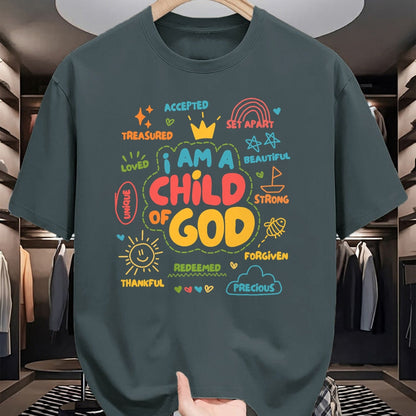 Christian Tee, Christian Faith Unisex T-Shirt/Hoodie/Sweatshirt HLT00 - I am a Child of God Christian Retro Jesus Faith Design Gifts T-Shirt