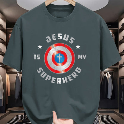 Christian Tee, Christian Faith Unisex T-Shirt/Hoodie/Sweatshirt HLT00 - Jesus is My Superhero Fun Christian Religious T-Shirt