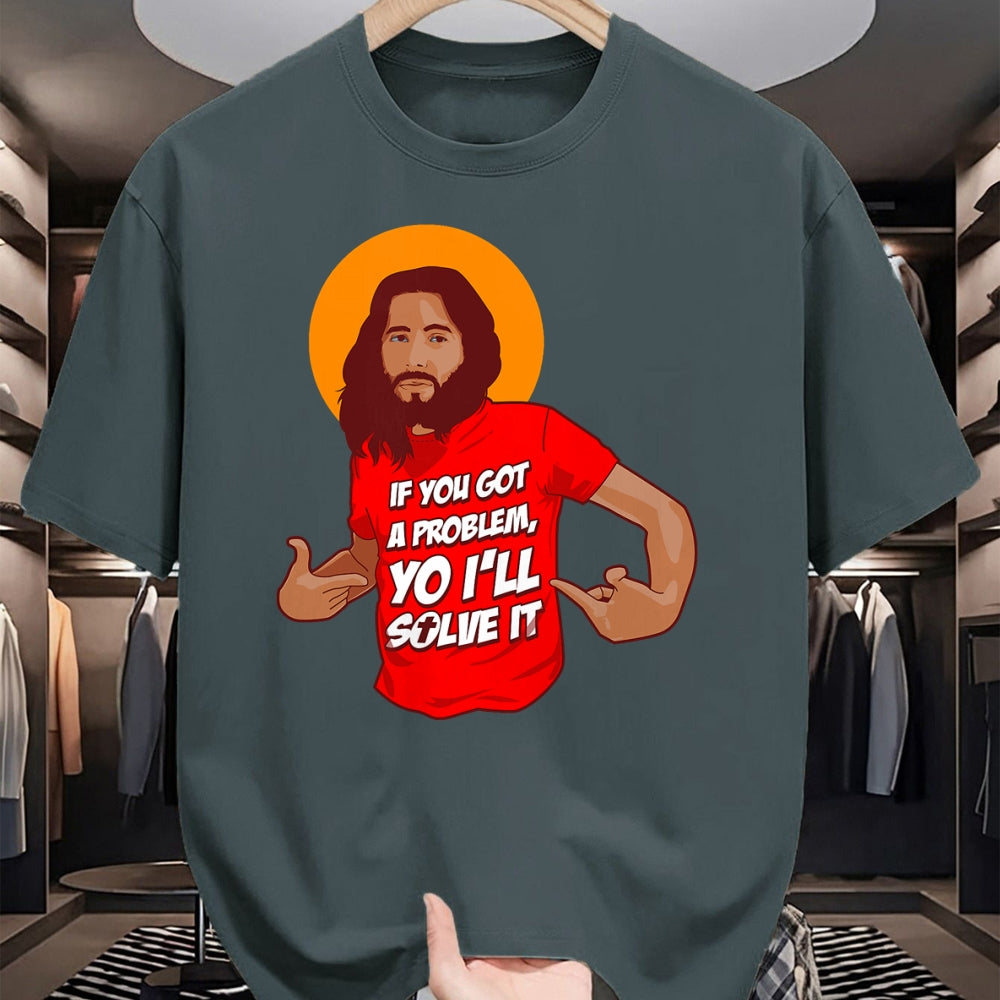 Christian Tee, Christian Faith Unisex T-Shirt/Hoodie/Sweatshirt HLT00 - Funny Jesus Christian Meme Yo I_ll Solve It Christmas T-Shirt (1)