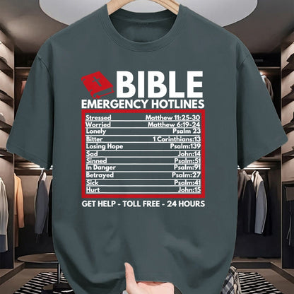 Christian Tee, Christian Faith Unisex T-Shirt/Hoodie/Sweatshirt HLT00 -  Bible Emergency Numbers - Funny Christian Bible & Jesus T-Shirt