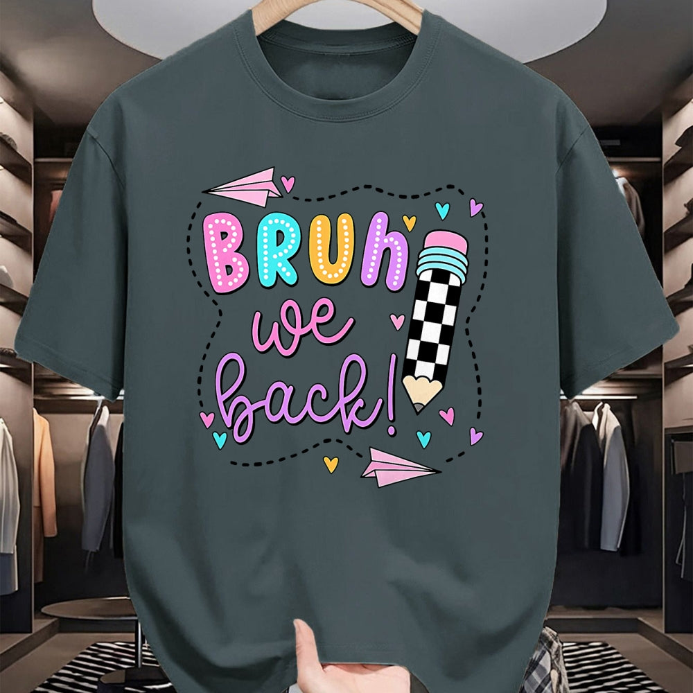 Best Student Shirt, Funny Back To School UnisexT-Shirt/Hoodie/Sweatshirt HLT00 - Bruh We Back First Day of School Funny Student Teacher Kids T-Shirt (3)