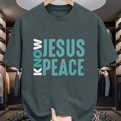 Christian Tee, Christian Faith Unisex T-Shirt/Hoodie/Sweatshirt HLT00 - Jesus Christian Bible Verse Scripture Know Jesus Know Peace T-Shirt