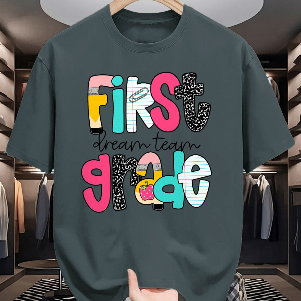 Best Student Shirt, Funny Back To School UnisexT-Shirt/Hoodie/Sweatshirt HLT00 - First Grade Dream Team Back to School 1st Grade Teacher T-Shirt