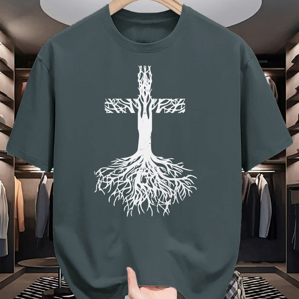 Christian Tee, Christian Faith Unisex T-Shirt/Hoodie/Sweatshirt HLT00 - Cross Roots God Jesus Christ Faith Religious Christian Gift T-Shirt