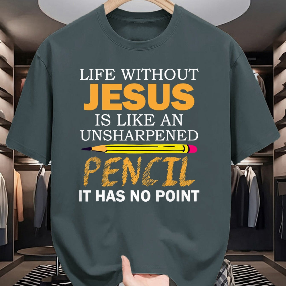 Christian Tee, Christian Faith Unisex T-Shirt/Hoodie/Sweatshirt HLT00 - Life Without Jesus Funny Christian Religious Faith T-Shirt (1)