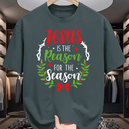Christian Tee, Christian Faith Unisex T-Shirt/Hoodie/Sweatshirt HLT00 - Jesus is the reason for the season christian christmas T-Shirt (1)