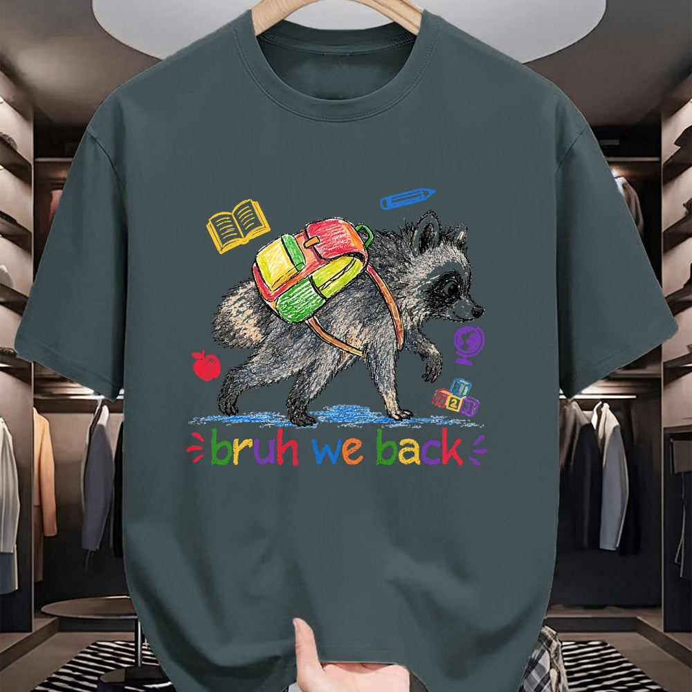 Best Student Shirt, Funny Back To School UnisexT-Shirt/Hoodie/Sweatshirt HLT00 - Bruh We Back Funny Jimothy Raccoon Back to School T-Shirt