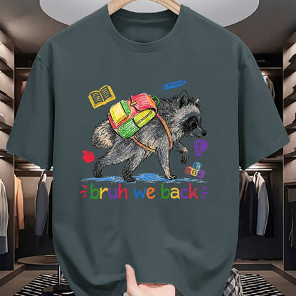 Best Student Shirt, Funny Back To School UnisexT-Shirt/Hoodie/Sweatshirt HLT00 - Bruh We Back Funny Jimothy Raccoon Back to School T-Shirt