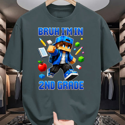 Best Student Shirt, Funny Back To School UnisexT-Shirt/Hoodie/Sweatshirt HLT00 - Bruh I_m in 2nd Grade Back to School Gamer Boy T-Shirt