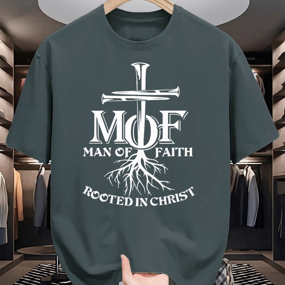 Christian Tee, Christian Faith Unisex T-Shirt/Hoodie/Sweatshirt HLT00 - Man Of Faith Shirt Rooted In Christ T-Shirt