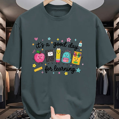 Best Student Shirt, Funny Back To School UnisexT-Shirt/Hoodie/Sweatshirt HLT00 - It_s A Good Day for Learning Cute School Supplies T-Shirt