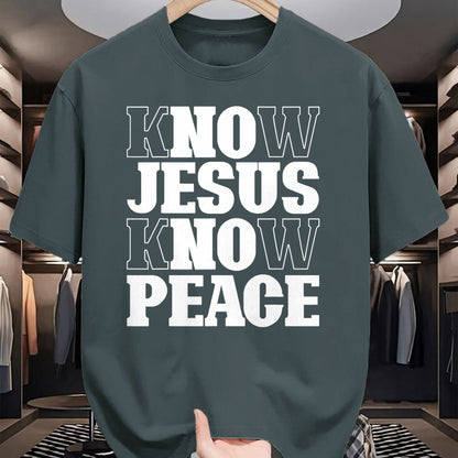 Christian Tee, Christian Faith Unisex T-Shirt/Hoodie/Sweatshirt HLT00 - Know Jesus Know Peace Religion God Church Christian Gifts T-Shirt (1)