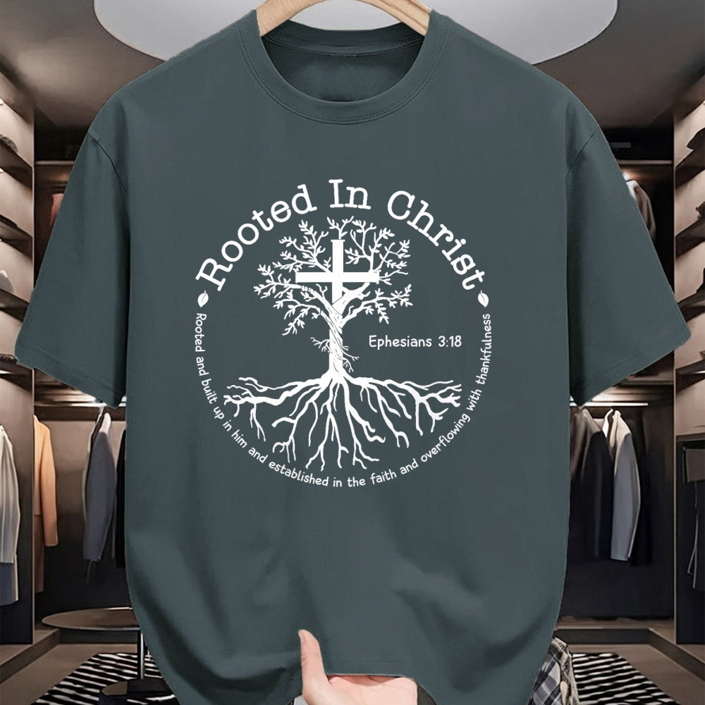 Christian Tee, Christian Faith Unisex T-Shirt/Hoodie/Sweatshirt HLT00 - Jesus Cross Pray Bible Verse Christian Rooted In Christ T-Shirt