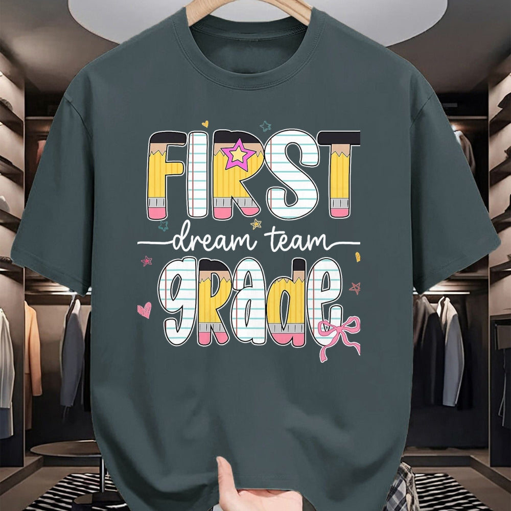 Best Student Shirt, Funny Back To School UnisexT-Shirt/Hoodie/Sweatshirt HLT00 - 1st Grade Dream Team Back to School Teacher Student Kids T-Shirt, Men, Black, 3X-Large