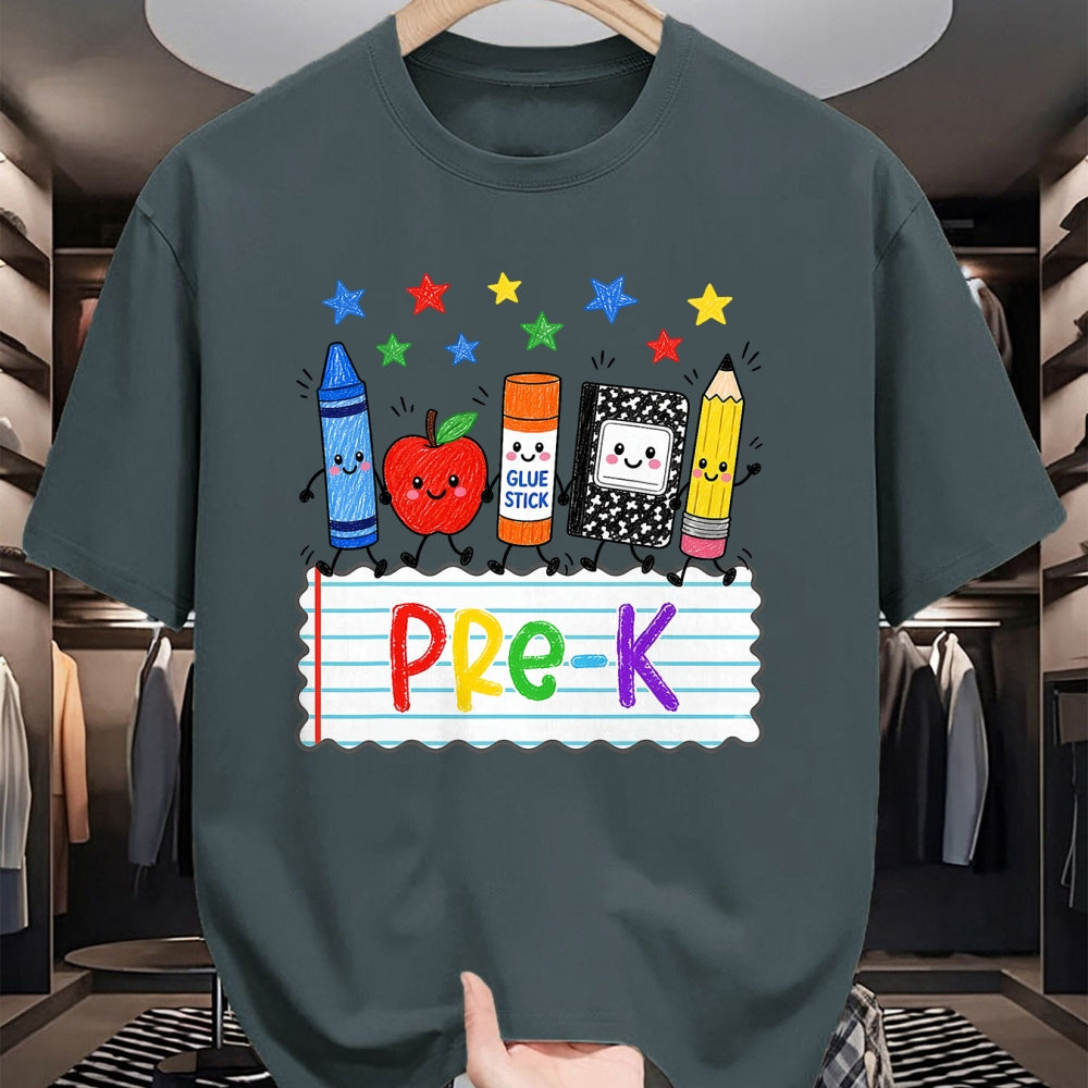Best Student Shirt, Funny Back To School UnisexT-Shirt/Hoodie/Sweatshirt HLT00 - Cute Apple Pencil Book Back to School Pre-K Boy Girl T-Shirt