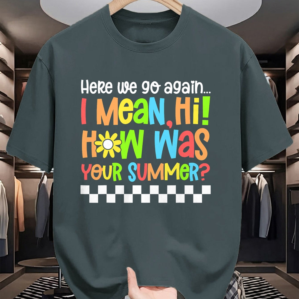 Best Student Shirt, Funny Back To School UnisexT-Shirt/Hoodie/Sweatshirt HLT00 - Happy First Day of School Back to School Here We Go Again T-Shirt
