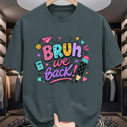 Best Student Shirt, Funny Back To School UnisexT-Shirt/Hoodie/Sweatshirt HLT00 - Bruh We Back First Day of School Funny Student Teacher Kids T-Shirt (1)
