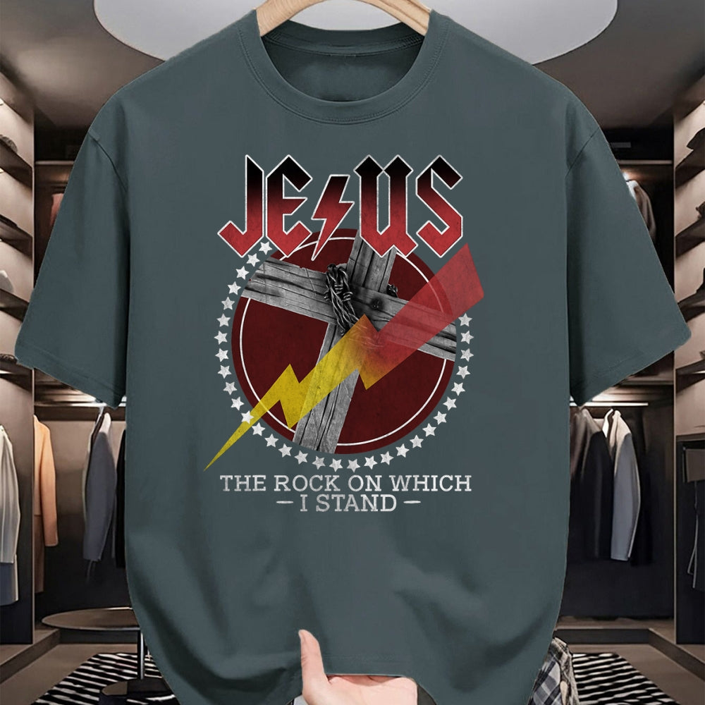 Christian Tee, Christian Faith Unisex T-Shirt/Hoodie/Sweatshirt HLT00 - Jesus The Rocks On Which I Stand, Bible Verse, Christian Tee T-Shirt
