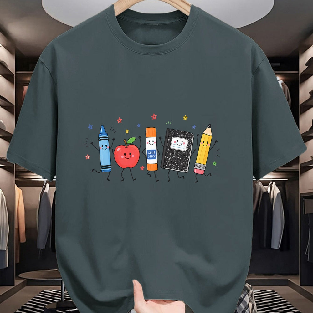 Best Student Shirt, Funny Back To School UnisexT-Shirt/Hoodie/Sweatshirt HLT00 - Funny Teacher Back to School Crayon Apple Pencil Notebook T-Shirt