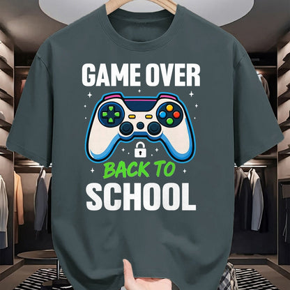 Best Student Shirt, Funny Back To School UnisexT-Shirt/Hoodie/Sweatshirt HLT00 - Game Over Back to School Shirt Funny Kids First Day School T-Shirt, Men, Black, 3X-Large