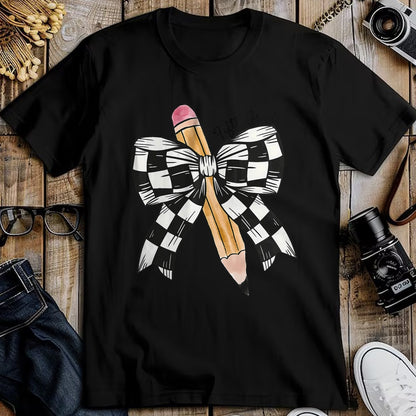 Best Student Shirt, Funny Back To School UnisexT-Shirt/Hoodie/Sweatshirt HLT00 - Back to School Hello Fifth Grade Teacher Coquette Pencil Bow T-Shirt