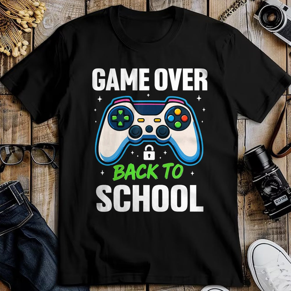 Best Student Shirt, Funny Back To School UnisexT-Shirt/Hoodie/Sweatshirt HLT00 - Game Over Back to School Shirt Funny Kids First Day School T-Shirt, Men, Black, 3X-Large