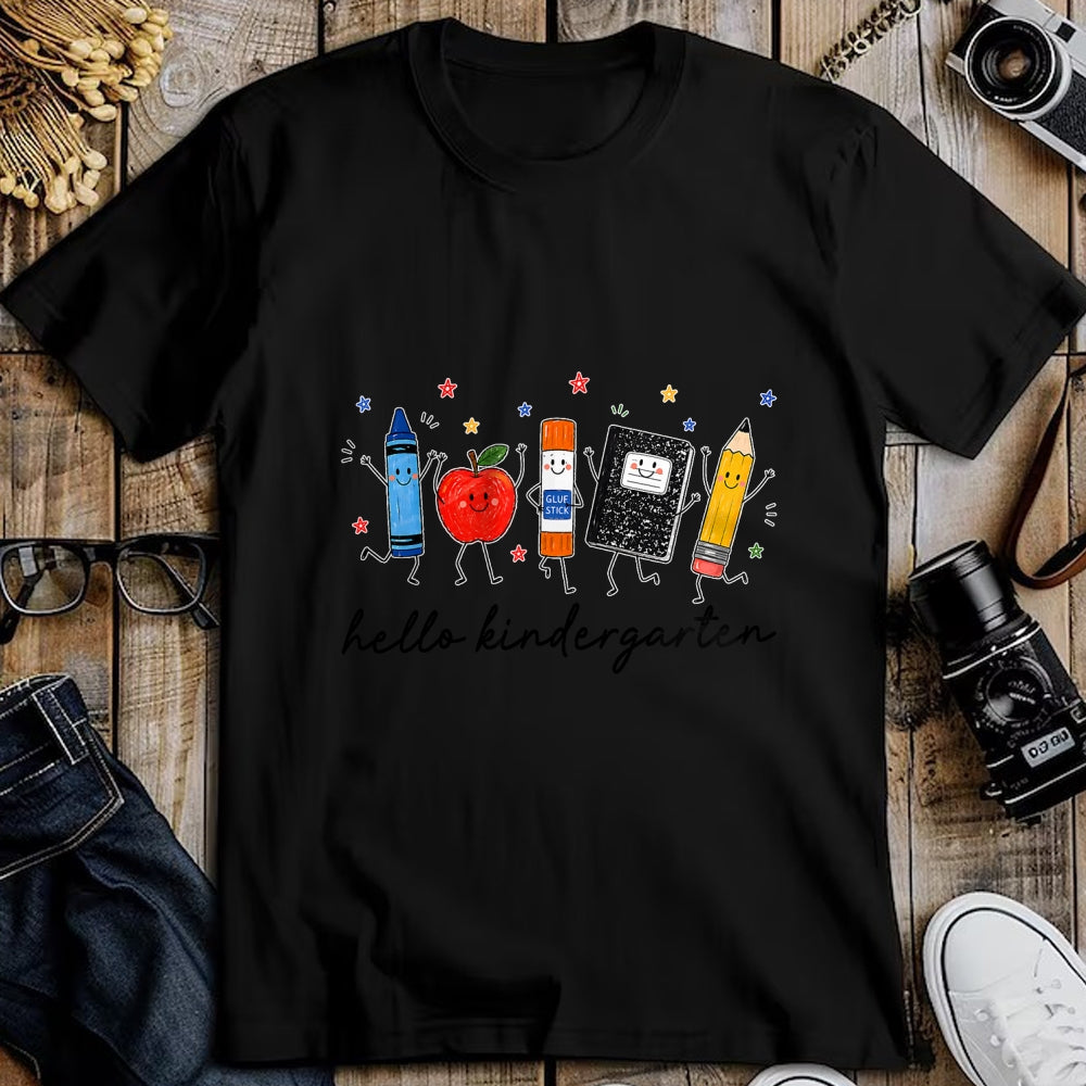 Best Student Shirt, Funny Back To School UnisexT-Shirt/Hoodie/Sweatshirt HLT00 - Back to School Teachers Doodles Crayon Hello Kindergarten T-Shirt