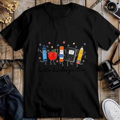 Best Student Shirt, Funny Back To School UnisexT-Shirt/Hoodie/Sweatshirt HLT00 - Back to School Teachers Doodles Crayon Hello Kindergarten T-Shirt