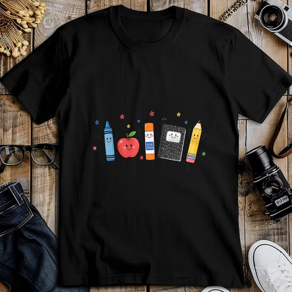 Best Student Shirt, Funny Back To School UnisexT-Shirt/Hoodie/Sweatshirt HLT00 - Funny Teacher Back to School Crayon Apple Pencil Notebook T-Shirt