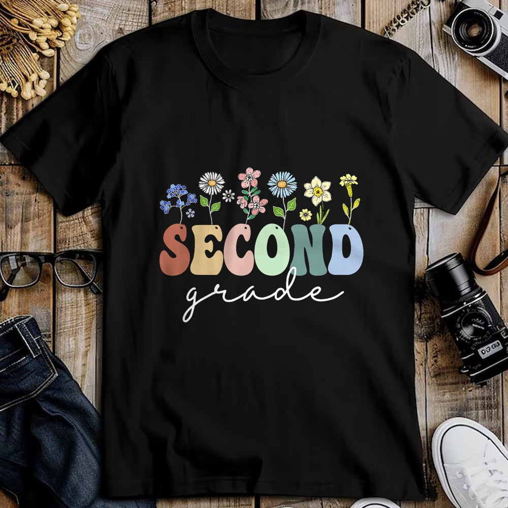 Best Student Shirt, Funny Back To School UnisexT-Shirt/Hoodie/Sweatshirt HLT00 - 2nd Grade Wildflower Floral Back to School Teacher Gift T-Shirt