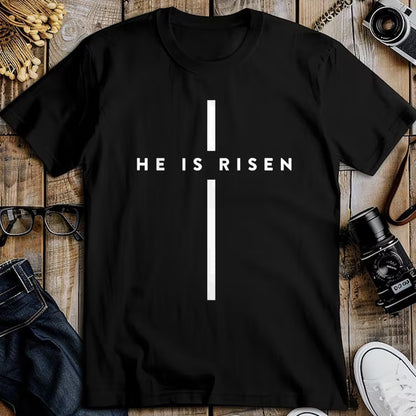 Christian Tee, Christian Faith Unisex T-Shirt/Hoodie/Sweatshirt HLT00 - He Is Risen Cross Jesus Easter Day Christmas Christians T-Shirt