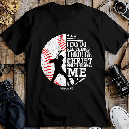 Christian Tee, Christian Faith Unisex T-Shirt/Hoodie/Sweatshirt HLT00 - Gifts Baseball Players Teens Boys Kids Christian Bible Verse T-Shirt