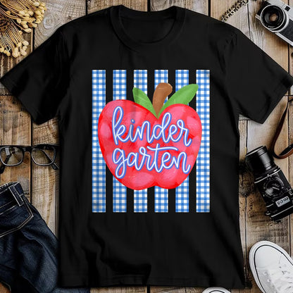 Best Student Shirt, Funny Back To School UnisexT-Shirt/Hoodie/Sweatshirt HLT00 - Kindergarten Apple Striped Happy First Day Back to School T-Shirt
