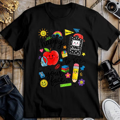 Best Student Shirt, Funny Back To School UnisexT-Shirt/Hoodie/Sweatshirt HLT00 - Happy to See Your Face School Supplies Back to School Kids T-Shirt