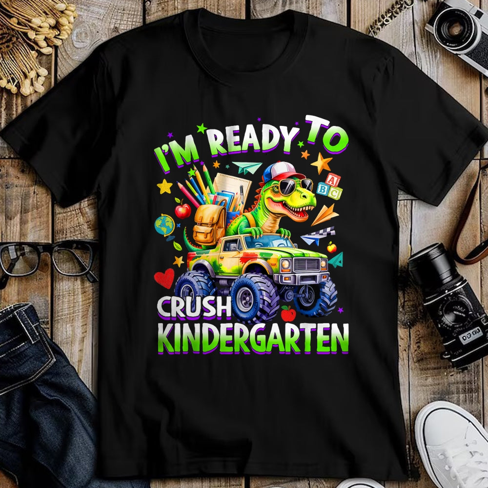 Best Student Shirt, Funny Back To School UnisexT-Shirt/Hoodie/Sweatshirt HLT00 - I_m Ready to Crush Kindergarten Dinosaur Back to School Boy T-Shirt