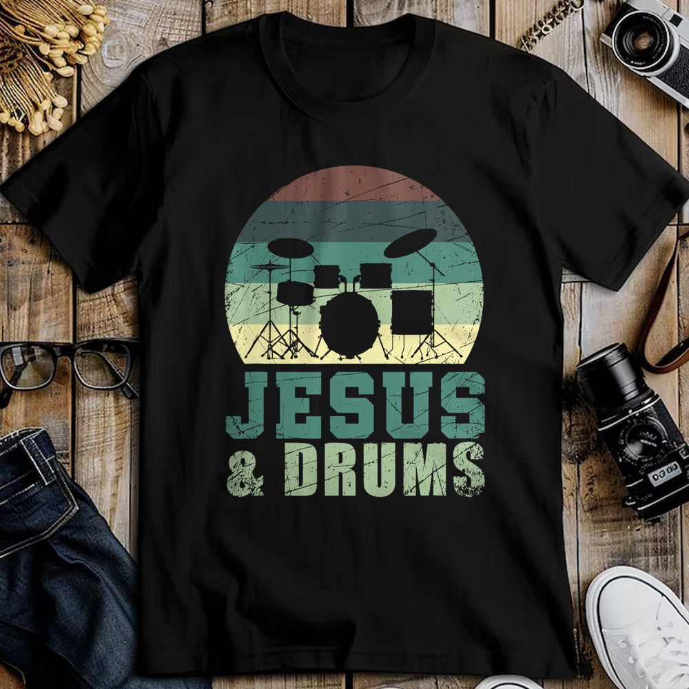 Christian Tee, Christian Faith Unisex T-Shirt/Hoodie/Sweatshirt HLT00 - Drummer Christian Religious Drums Player Gift Jesus T-Shirt