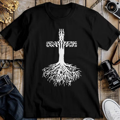 Christian Tee, Christian Faith Unisex T-Shirt/Hoodie/Sweatshirt HLT00 - Cross Roots God Jesus Christ Faith Religious Christian Gift T-Shirt