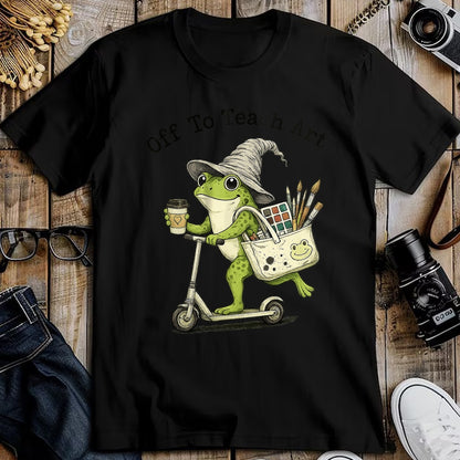 Best Student Shirt, Funny Back To School UnisexT-Shirt/Hoodie/Sweatshirt HLT00 - Frog Art Teacher Off to Teach Creative Classroom Painting T-Shirt