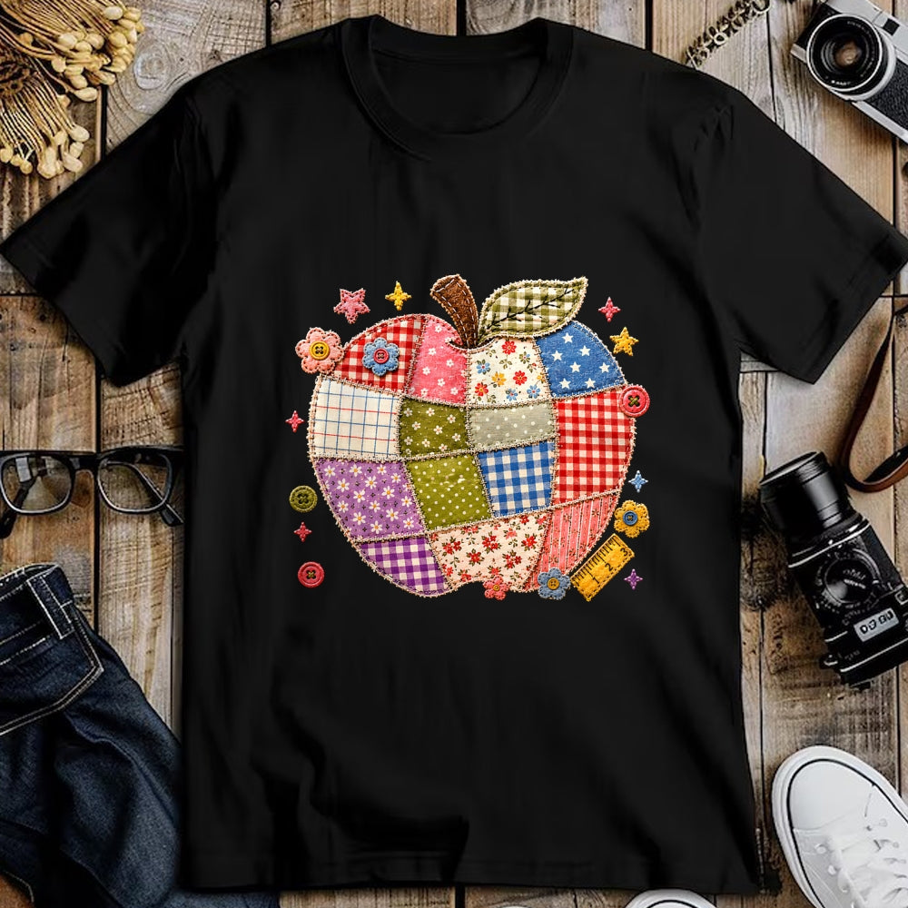 Best Student Shirt, Funny Back To School UnisexT-Shirt/Hoodie/Sweatshirt HLT00 - Cute Patchwork Preppy Apples Back to School Teacher Student T-Shirt