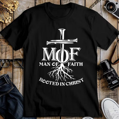 Christian Tee, Christian Faith Unisex T-Shirt/Hoodie/Sweatshirt HLT00 - Man Of Faith Shirt Rooted In Christ T-Shirt
