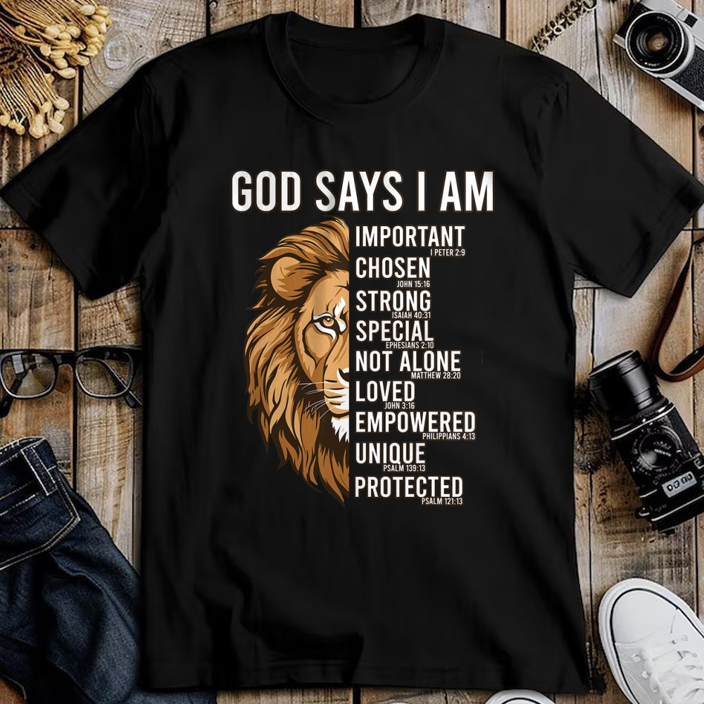 Christian Tee, Christian Faith Unisex T-Shirt/Hoodie/Sweatshirt HLT00 - Jesus God Say I Am Christian-Shirt Men Fathers Blessed Dad T-Shirt