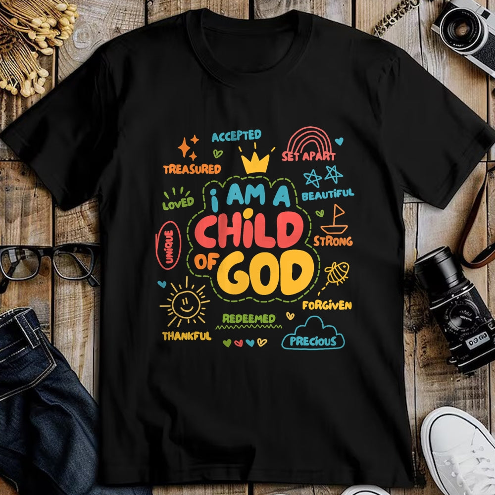 Christian Tee, Christian Faith Unisex T-Shirt/Hoodie/Sweatshirt HLT00 - I am a Child of God Christian Retro Jesus Faith Design Gifts T-Shirt