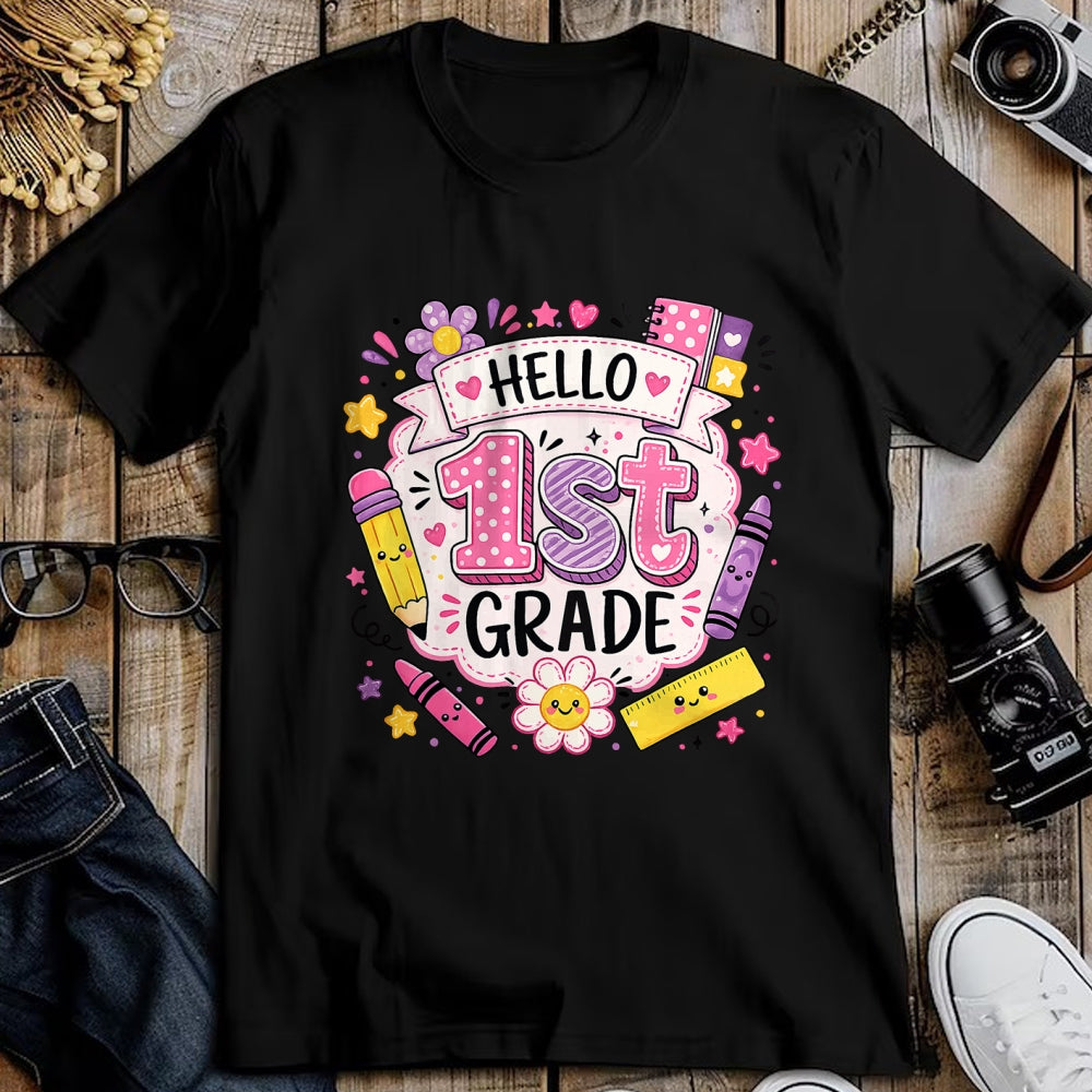 Best Student Shirt, Funny Back To School UnisexT-Shirt/Hoodie/Sweatshirt HLT00 - First Grade Girls Back to School Cute First Day Student T-Shirt