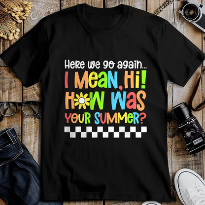 Best Student Shirt, Funny Back To School UnisexT-Shirt/Hoodie/Sweatshirt HLT00 - Happy First Day of School Back to School Here We Go Again T-Shirt