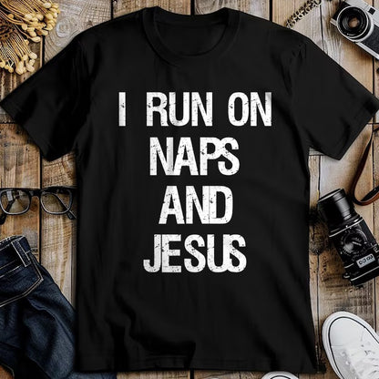 Christian Tee, Christian Faith Unisex T-Shirt/Hoodie/Sweatshirt HLT00 - Funny Run On Nap & Jesus Christ Sayings Christian T-Shirt